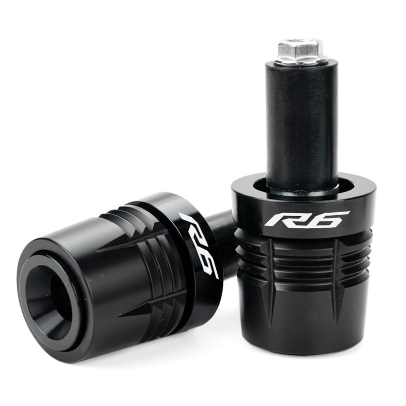 ملحقات دراجة نارية MOWOK تناسب ياماها R6 YZFR6 YZFR6 YZF R6 R6S نهايات مقود قبضة مقود أغطية قابس وسادة توازن سوداء